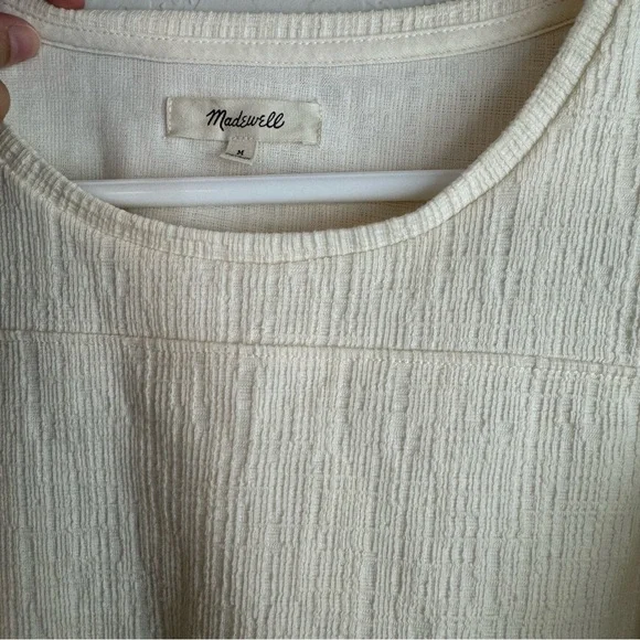Madewell Skylark Cold Shoulder Cream Top - Picture 3 of 5